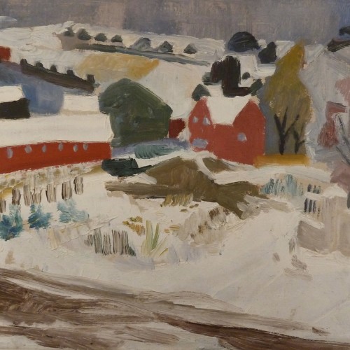 painting of a view from Foxvane, Stansted
